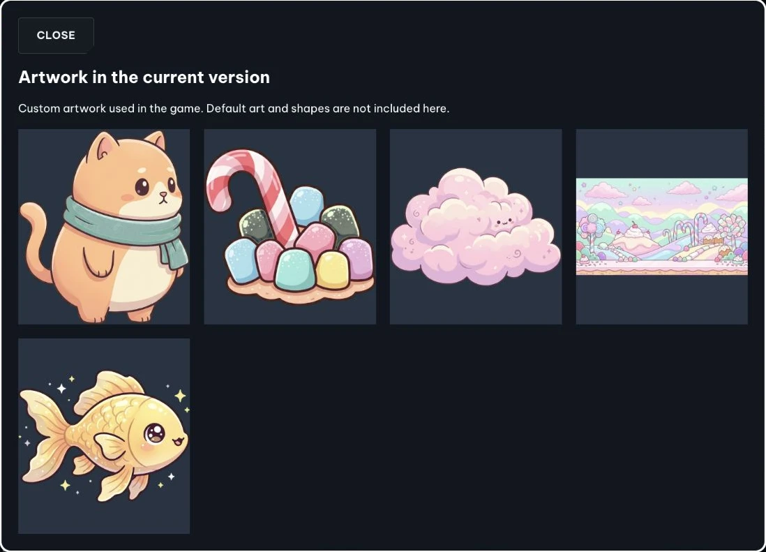 Les images du jeu existant Candy Kitty Run : personnage, obstacles, décor et objet à collecter. Il ne s’agit pas de l’écran de régénération avant construction.